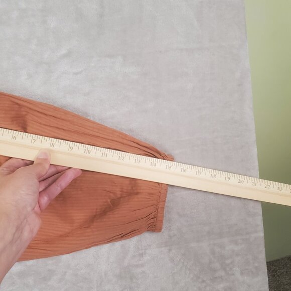 NWT Billabong del Sole Top Puff sleeve Burnt Orange, size Large - Picture 9 of 13